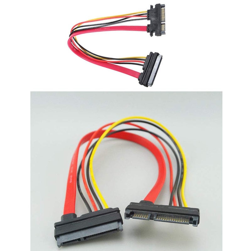 Comidox 30CM M/F 22P 7+15Pin Male to Female SATA Serial ATA Data Power Combo Extension Cable 4Pcs - Image 5